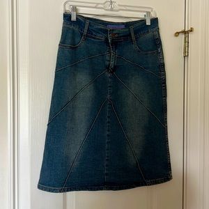 Retro/Vintage knee length jean skirt Sz 8